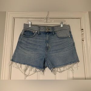 Madewell Denim Frayed Hem Women Shorts